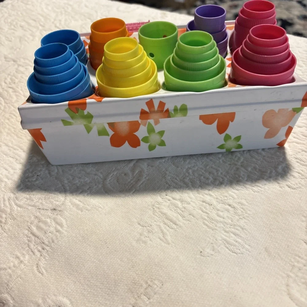 Lady Ellen Vintage Hair Rollers Curlers Klippies Flower Box